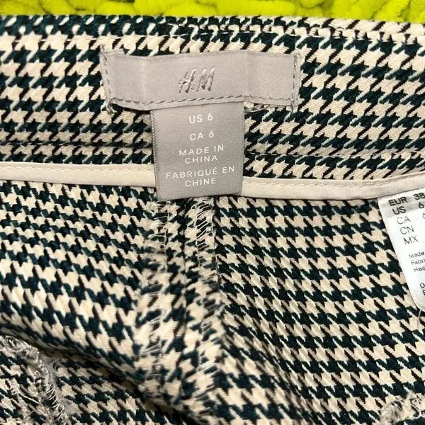 H&M Black and White Ankle Length Dress Pants(Size 6) - Image 7