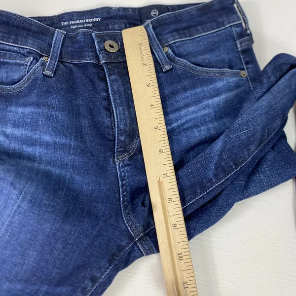 AG Adriano Goldschmied Farrah Skinny Jeans‎ Womens 25R Blue Wash Stretch Denim - Image 5