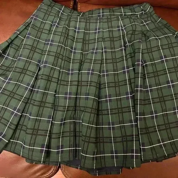 Pretty Little Thing PLT Green Check Tennis Side Split Mini Skirt 12 - Image 5