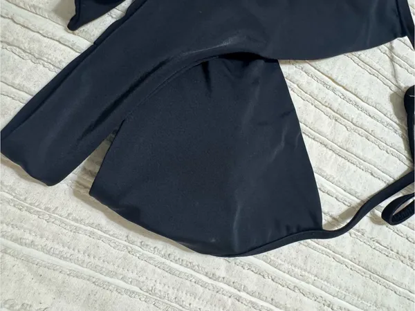 aerie Black Wrap Halter Bikini Top - Image 2