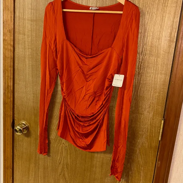Intimately Free People “Wind Down” Orange Top - Image 5