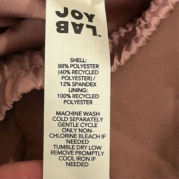 JoyLab Women's High-Waisted Scallop-Hem Biker Shorts Purple Size L‎ - Image 7