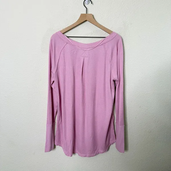 NWT Free People We the Free Oversized Snowy Thermal in‎ Mink Tink Womens Size L - Image 7