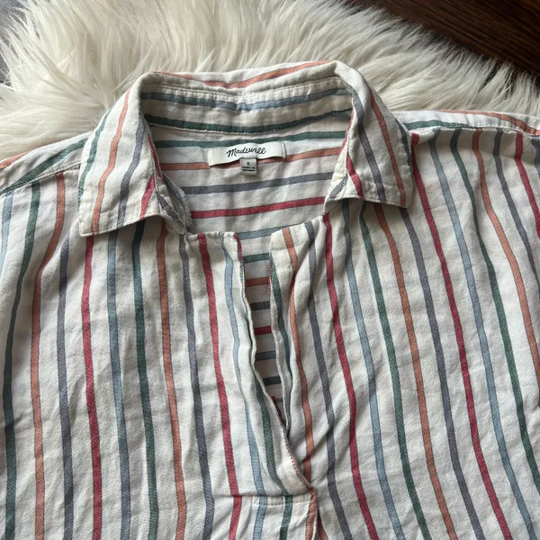 Park Popover Shirt in Rainbow Stripe - Image 6