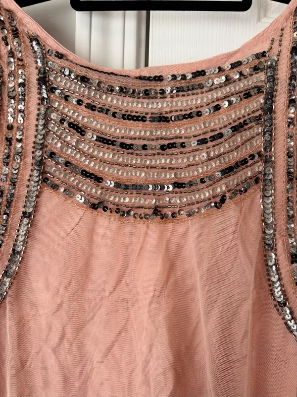 Anthropologie Sequin Embellished Stripe Tank Top, Size M - Image 11