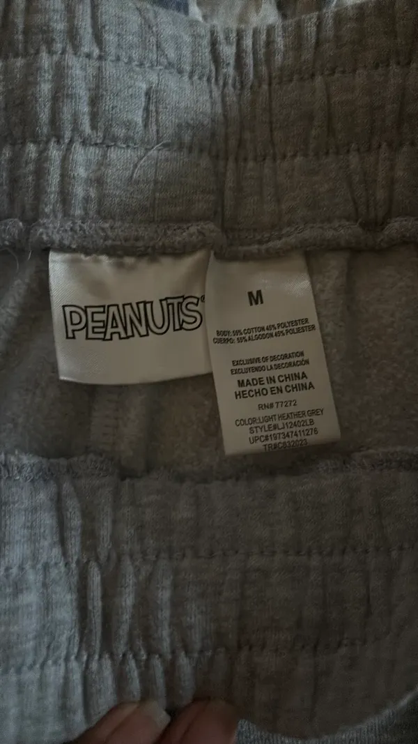 Snoopy Racing Sweatpants Gray Size M - Image 3
