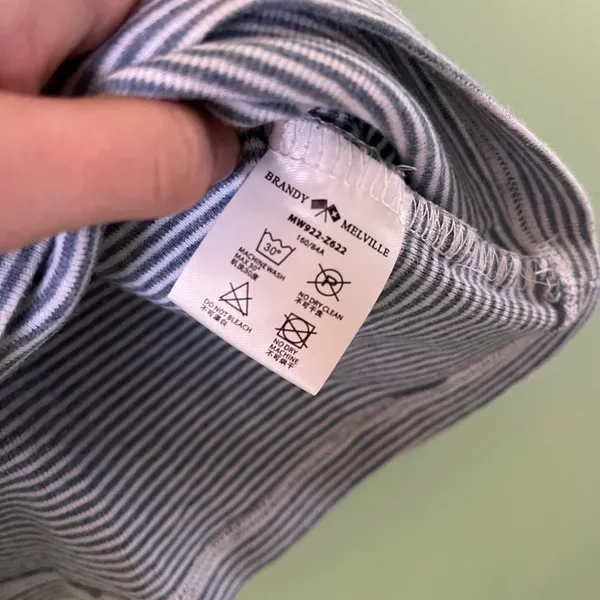 Brandy Melville Blue White Striped Skylar Cami Tank Top - Image 4