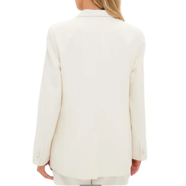 NWD Tuckernuck Cream Wool Warner Blazer Two Button Women’s Size Small - Image 3