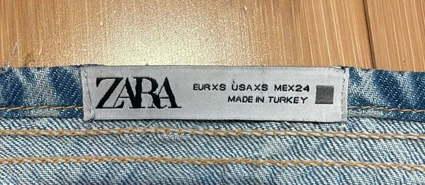 Zara Denim Strapless Top - Image 3