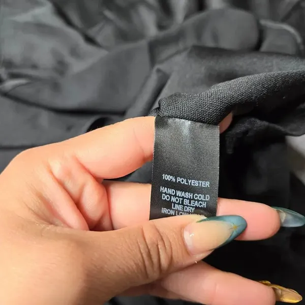 Lulus Black Tie‎ Optional Satin Ruffled Midi Dress - Image 10