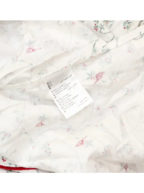 NWT Charter Club Printed Flannel Pajama Set Delicate Cardinal White Multi 1X - Image 8