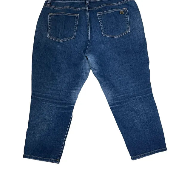 Michael Kors Womens Cropped Skinny Jeans‎ Size 10 Blue Denim Stretch 34X22.5 - Image 5