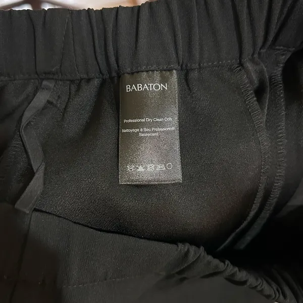 Aritzia Babaton Black Pocket Dress Pant Trousers w Jogger bottom M - Image 6