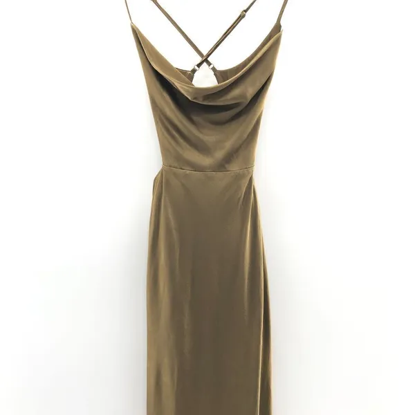 Shona‎ Joy Thalia Bias Cut Out Midi Dress in Cumin - Image 6