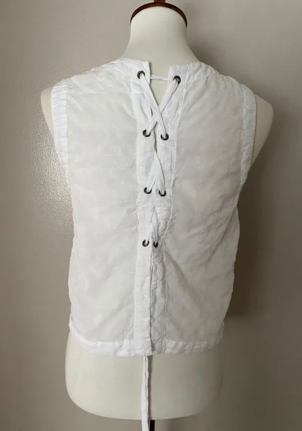 Anthropologie Cloth & Stone Lace-Up Top - Image 7