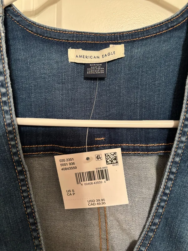 American Eagle Jean Vest Denim - Image 3