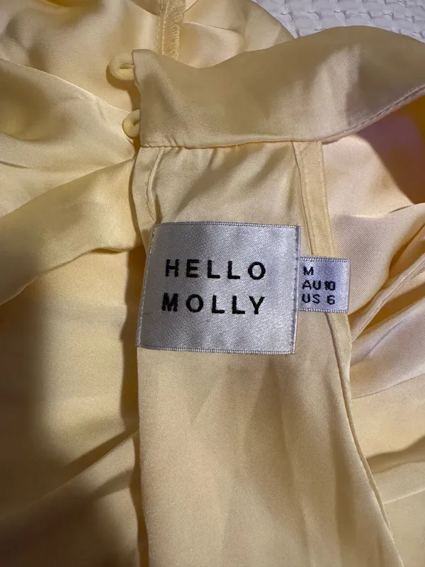 Hello Molly Mini Dress Yellow - Image 3