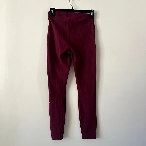 Alo Yoga High-Waist 7/8 Run It Back Wild Berry Legging Size XS - Image 4