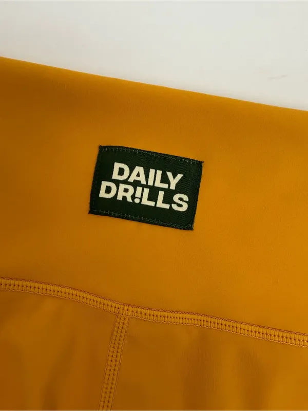 Daily Drills Go! High Rise Leggings Honey Gold Mustard Yellow - Image 10