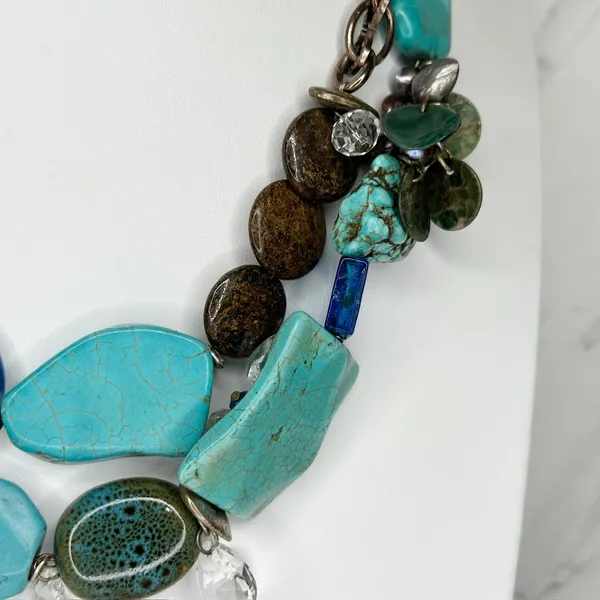 Chico's Chunky Faux Turquoise Statement Necklace 18.5-22.25in ✨ - Image 8