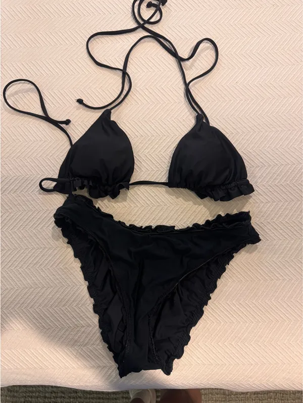Vici La Jolla Ruffle Edge Triangle Bikini Top - Image 2