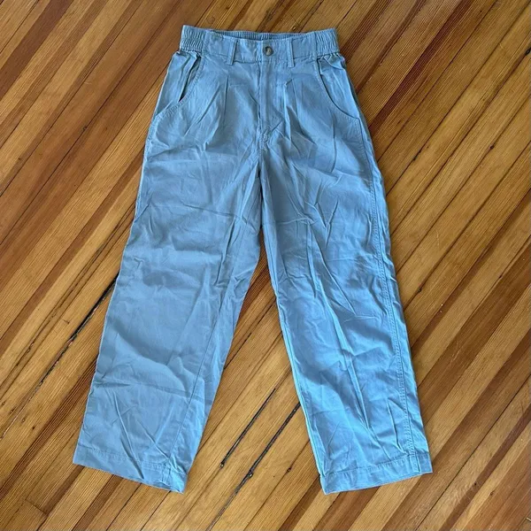 Madewell The Neale Straight-Leg Drapeweave Pant in Overcast Size 4 - Image 3