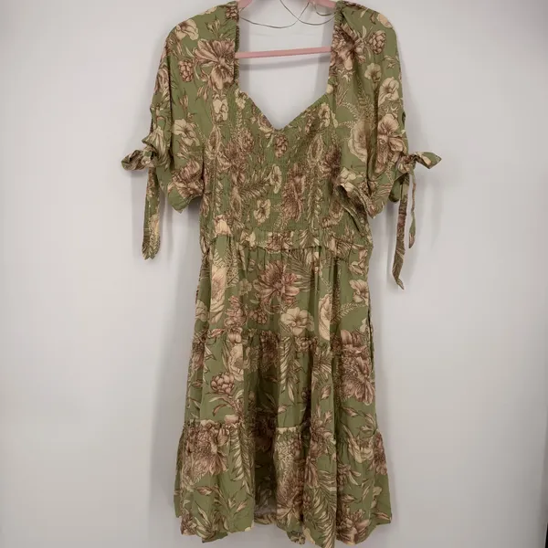 Target x Agua Bendita green floral dress Sz 1X - Image 4