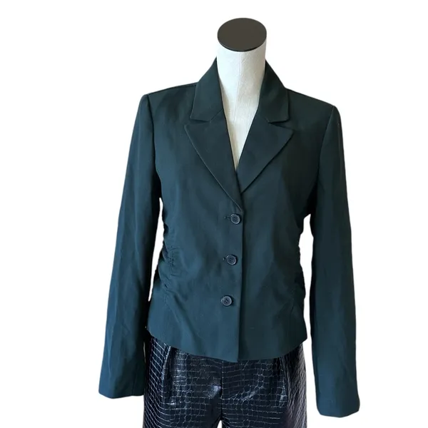 NWOT Zara Fitted Wool Blend Blazer Green Bloggers Fave - Image 8