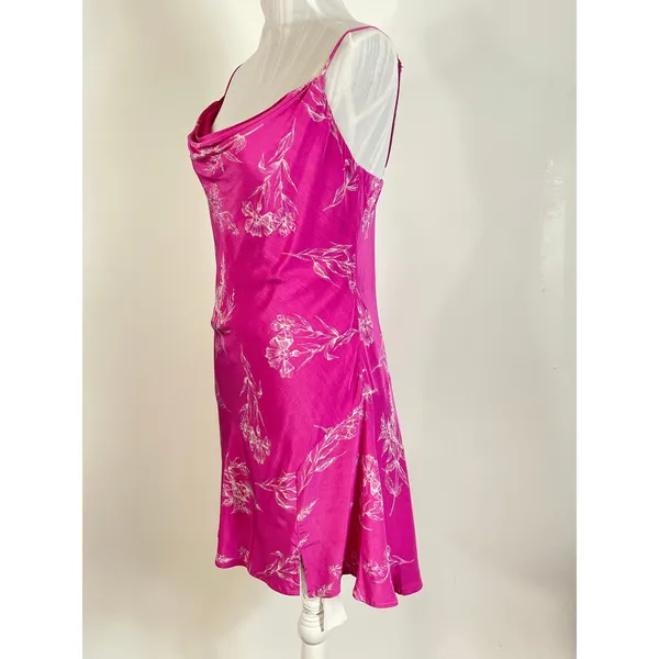 ASTR The Label Pink Dancing Queen Draped Neckline Floral Mini Dress Size Med - Image 5