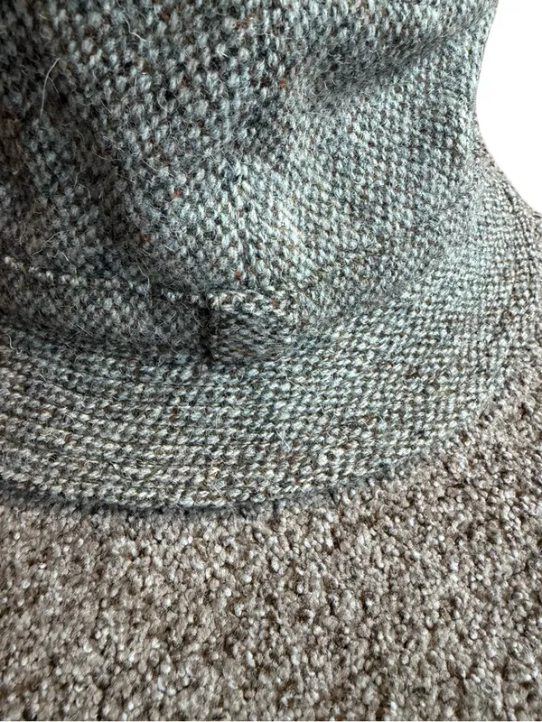 Britches Heather Gray Green Wool Bucket Hat Herringbone Tweed Rain Large Women's - Image 2