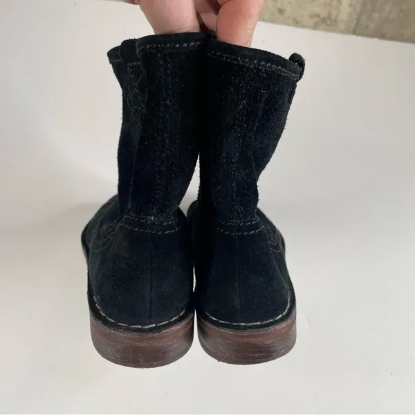 Clarks Somerset Cabaret Black Suede‎ Ankle Booties Size 9.5 - Image 4