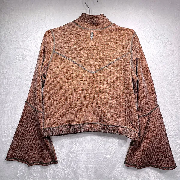 Free People Movement Off The Grid Jacket Cropped Zip Front Bell Sleeves - Image 2