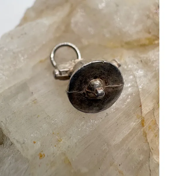 Vintage Liberty Bell Charm Silver Tone Patriotic Philadelphia Pendant Charm - Image 3