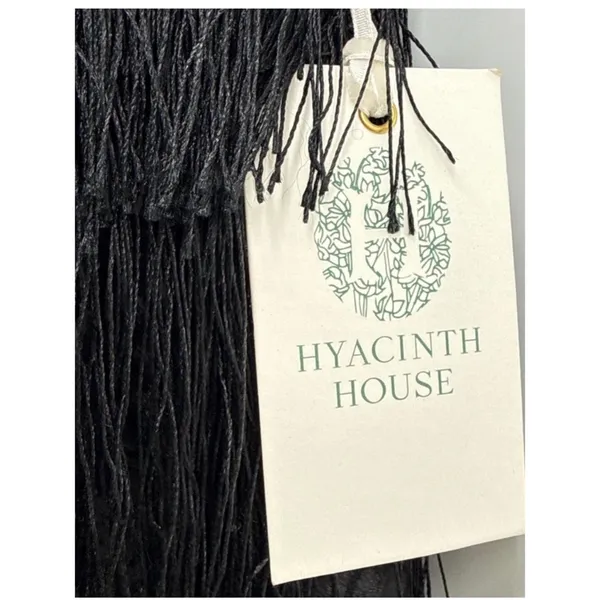 Tuckernuck Hyacinth House Black Halter Fringe Midi Dress Natalie size Small - Image 8