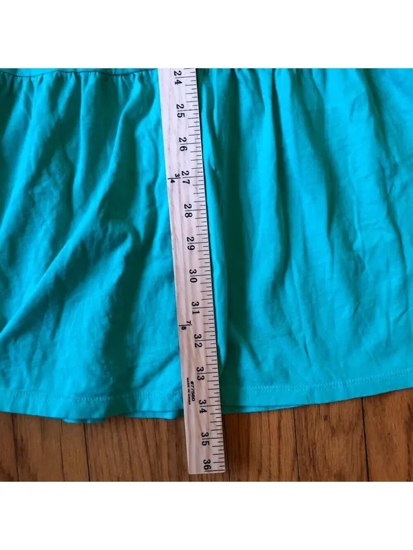 J.Crew EUC Women's Green Aqua Knit Sleeveless Dress Size M - Image 4