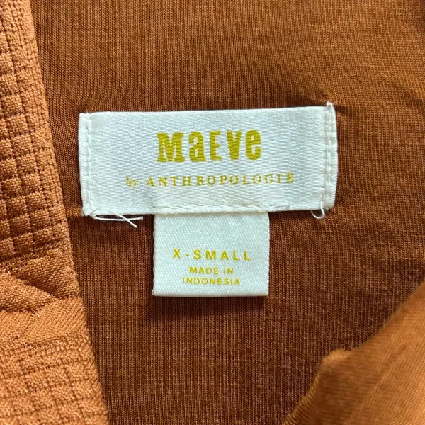 Maeve Anthropologie Button Side Cropped Top Vest Pecan Brown Size XS - Image 10