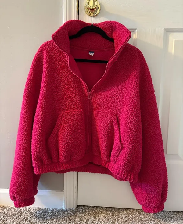 Old Navy Pink Fleece Zip Up - Image 2