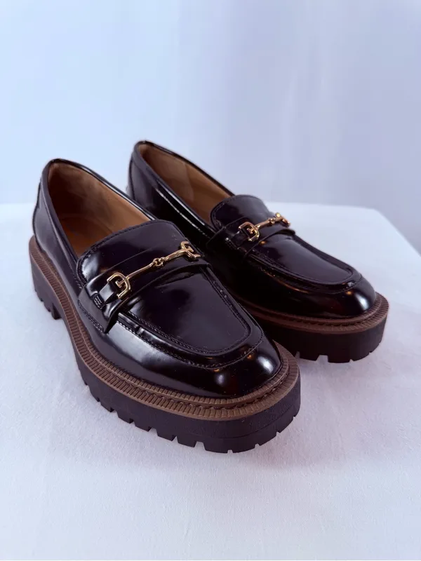 Sam‎ Edelman Laurs Platform Lug Sole Horsebit Loafer in Black Size 7.5 - Image 2
