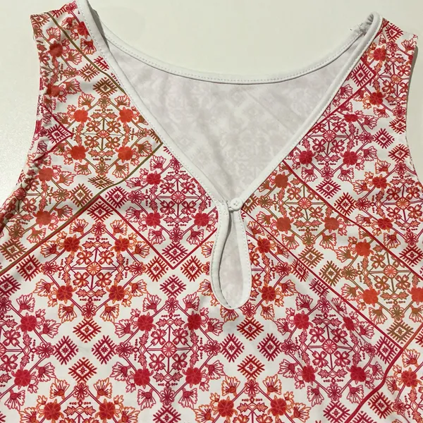 Forever 21 Bodysuit Red patterned Large - Image 2