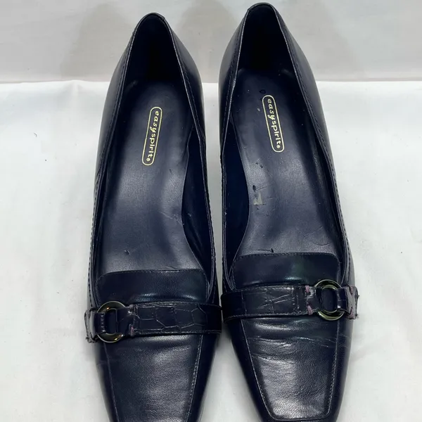 Easy Spirit Leather Slip On Heel‎ Women 8.5 Dark Purle Business Timeless Comfort - Image 2
