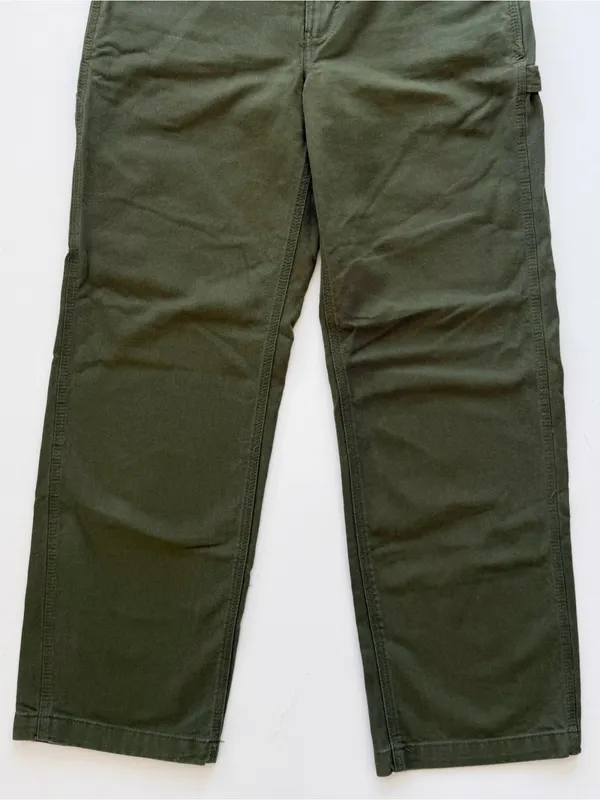 TNA Aritzia Greenwich Pant High-Waisted Carpenter Twill Olive Green Size 8 - Image 5