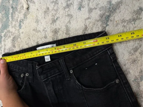 Abercrombie Curve Love The Skinny High Rise Split Hem Jeans 27/4R - Image 9