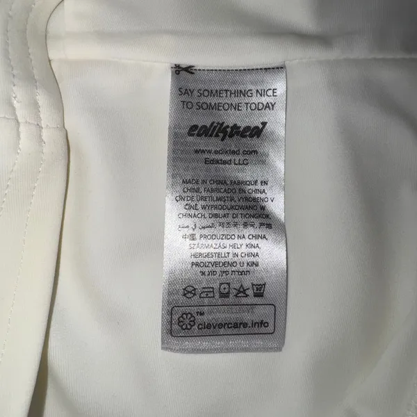 Edikted White Square Neck‎ Cropped Tank Top Sleeveless Bodycon Size M NWT - Image 5