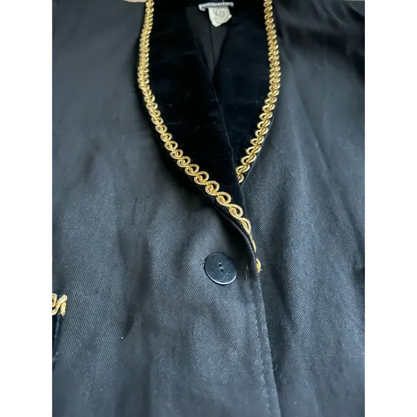 Vintage 90s Contempo Casuals Gold Trim Blazer Oversized Small - Image 10