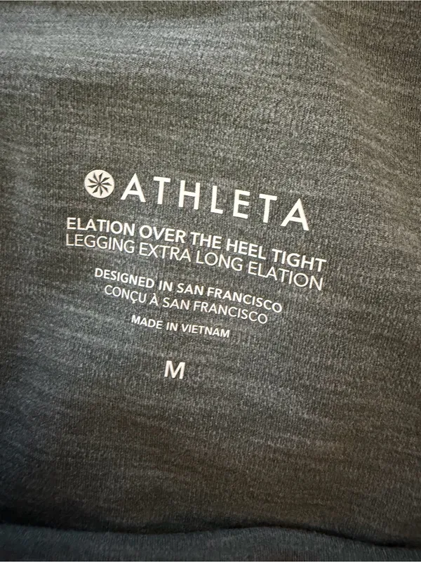 Athleta Gray Tall Leggings High Rise Stretch Yoga Workout Pants M - Image 3