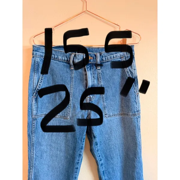 J.Crew Jeans Womens 28 Blue Slim Wide-Leg Patch Pocket High Rise‎ BT039 Denim - Image 6