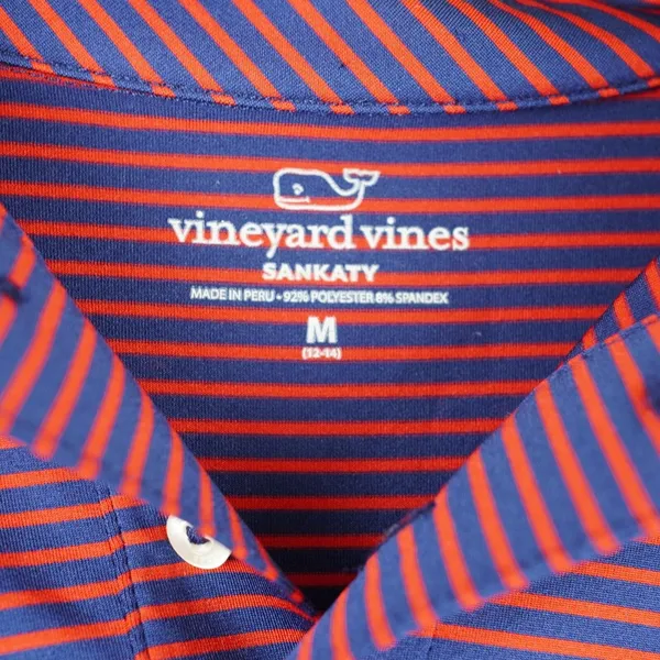Vineyard‎ Vines Sankaty Polo Women Medium Striped Performance Preppy Indie - Image 6