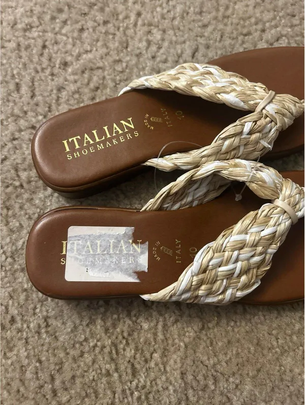 C344 Italian shoe maker size 10 sandals Brown - Image 2