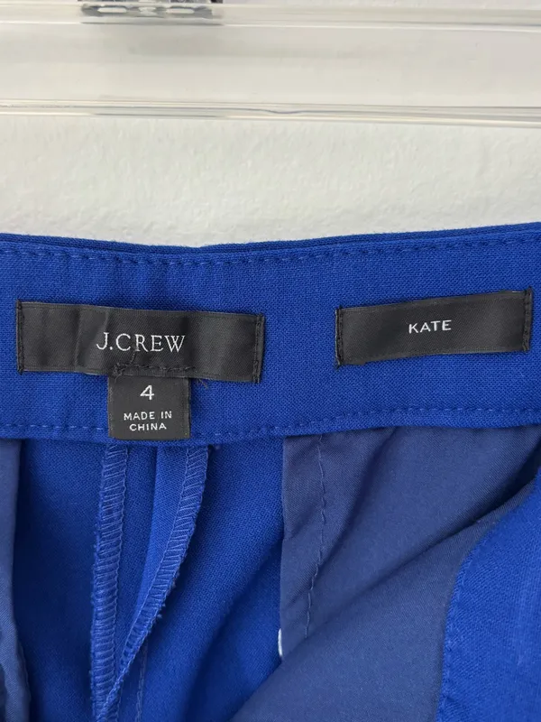 J. Crew Kate Trouser Dress Pants Royal Blue High Waist Straight Leg Business - Image 7