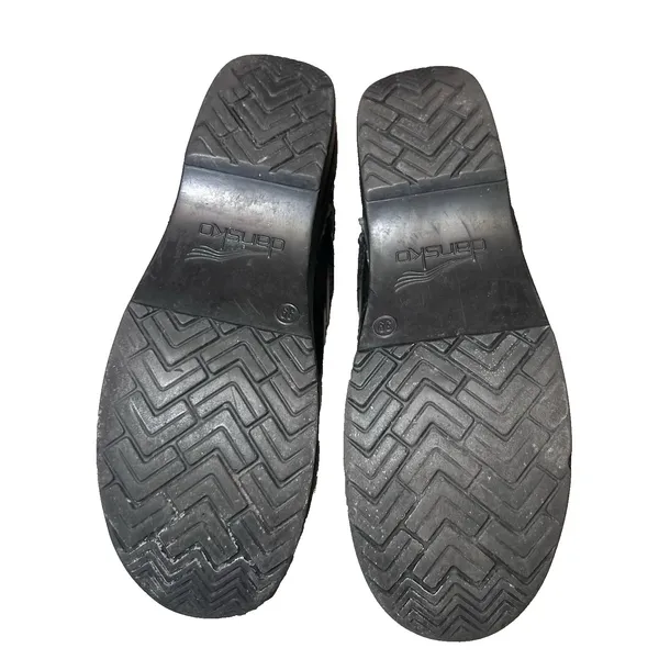 Dansko Womens Size 39 Professional Clogs Metallic Birds Nest Scribble Pattern - Image 4